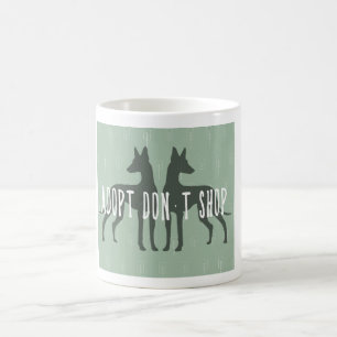 “Adopt, don't shop” mug
