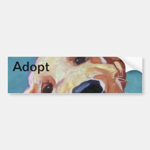 Adopt don't Shop Pet Portrait Bumper Sticker
