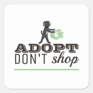 Adopt Don't Shop Square Sticker