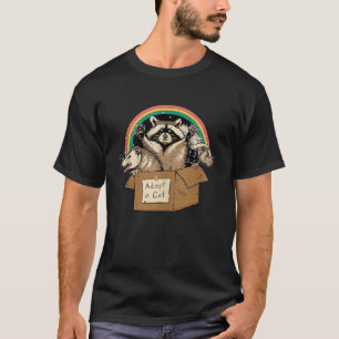 Adopt Forbidden Cats In Box Raccoon Skunks Possum  T-Shirt