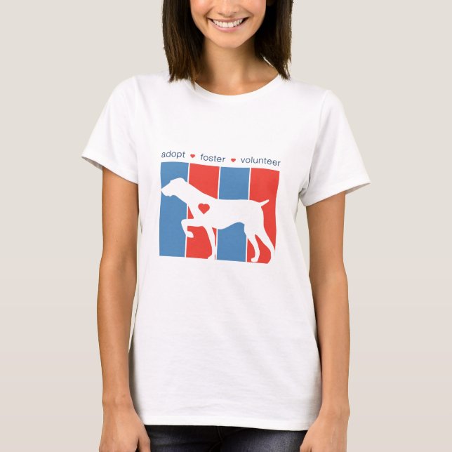 Adopt Foster Volunteer! Logo Dog T-Shirt (Front)