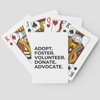Adopt. Foster. Volunteer. Playing Cards