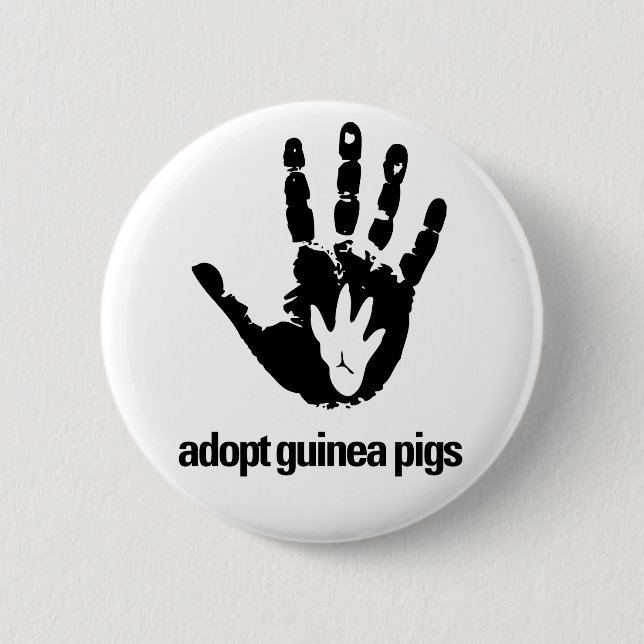Adopt Guinea Pigs Button - Guinea Pig Today (Front)