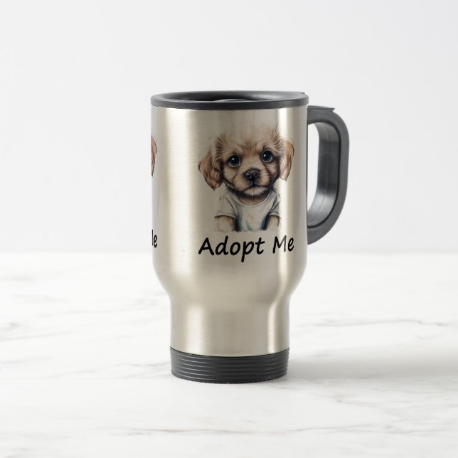 Adopt Me Travel/Commuter Mug, 15 oz  Travel Mug (Front Right)