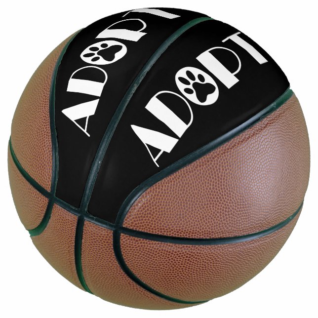 Adopt paw dog basketball (Angled)