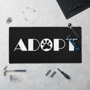 Adopt paw dog desk mat