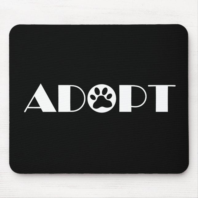 Adopt paw dog mouse mat (Front)