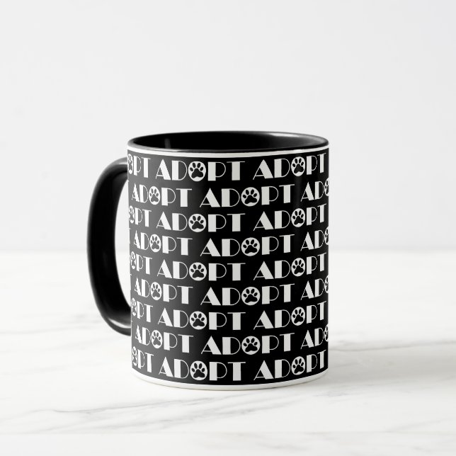 Adopt paw dog mug (Front Left)