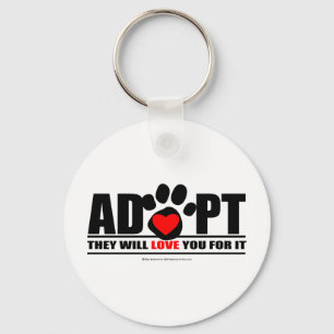 Adopt Pawprint Key Ring