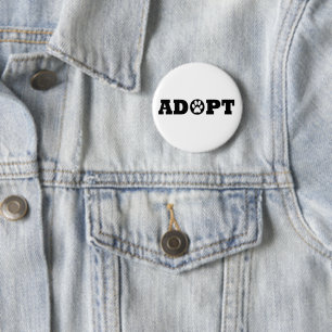 Adopt pets 6 cm round badge