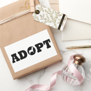 Adopt pets rectangular sticker