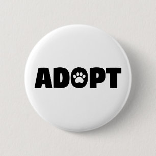 Adopt Rescue Dog Button