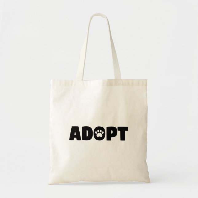 Adopt Rescue Dog Tote Bag (Front)