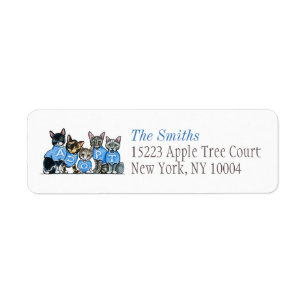 Adopt Shelter Cats Off-Leash Art™ Blue Title
