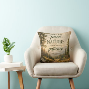 Adopt the Pace of Nature Rustic New England Cushion