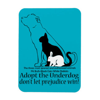 Adopt the Underdog..don't let prejudice win! Magnet