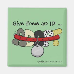 ADOPT with Collar-Give Them an ID Magnet