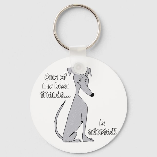 Adopted~Blue Key Ring (Front)