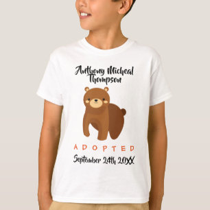 Adopted Brown Bear Adoption - Custom Name Shirt