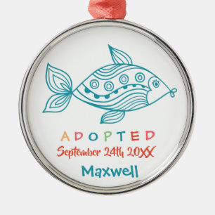 Adopted from Foster Care Fish - Custom Name Metal Tree Decoration