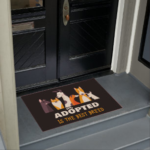 Adopted is The Best Breed: Dog Rescue Shelter  Doormat