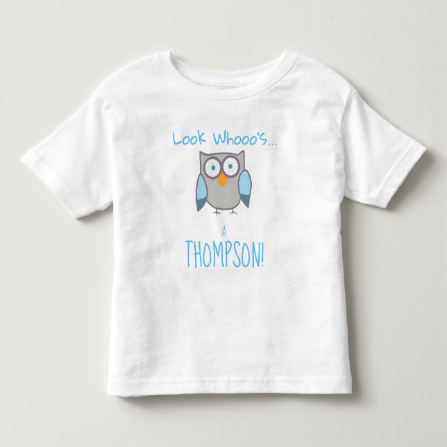 Adopted Owl Last Name - Custom Name Shirt (Front)