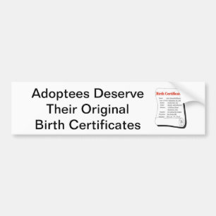 Adoptees Deserve OBCs Bumper Sticker