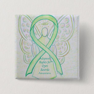 Adoptees' Rights for Open Records Angel Ribbon Pin