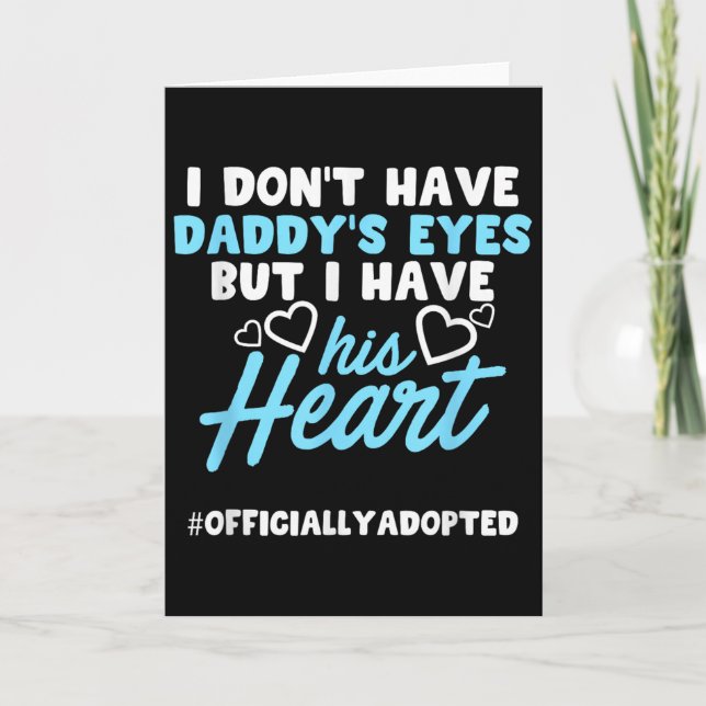 Adoption Announcement Day Family Dad Heart  (Front)