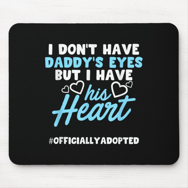 Adoption Announcement Day Family Dad Heart  Mouse Mat (Front)
