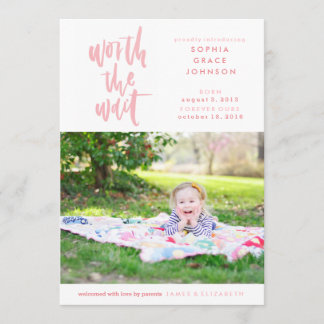 Adoption Announcement | Worth the Wait | Pink