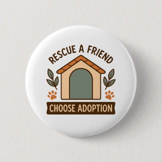 Adoption Awareness Paw Print Quote 6 Cm Round Badge