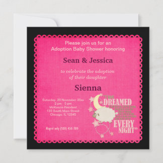 Adoption Baby Shower Girl Invitation