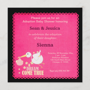 Adoption Baby Shower Girl Invitation