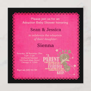 Adoption Baby Shower Girl Invitation
