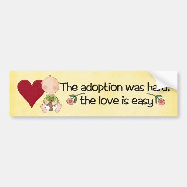 adoption bumpersticker bumper sticker (Front)