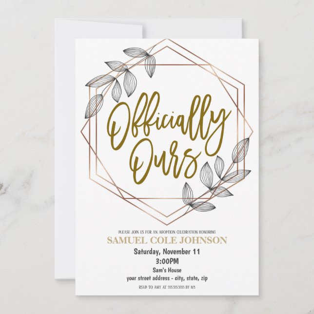 Adoption Celebration Invitation (Front)