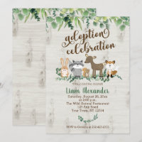 Adoption Celebration Shower Woodland Animals