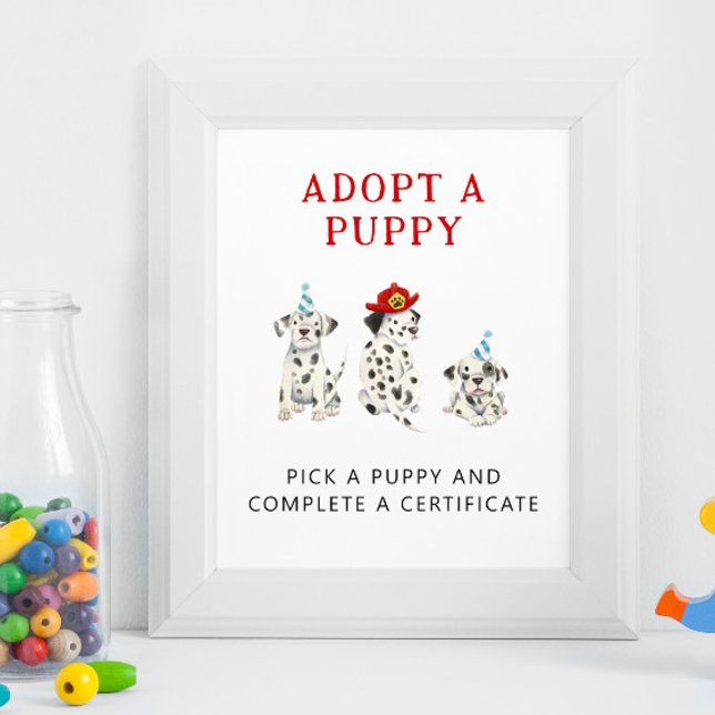Adoption Centre | Boy Firefighter Party Sign (Creator Uploaded)