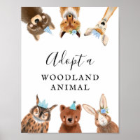 Adoption Centre | Boy Woodland Birthday Party Sign
