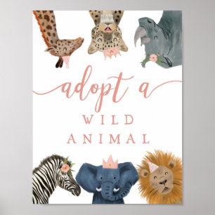 Adoption Centre   Pink Safari Birthday Party Sign