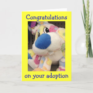 ADOPTION CONGRATULATIONS=FUN/LOVE ABOUND IN HOME CARD