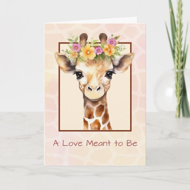 Adoption Congratulations Girl Sweet Safari Jungle Card (Front)