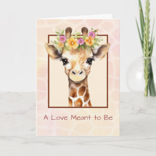 Adoption Congratulations Girl Sweet Safari Jungle Card