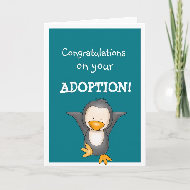 Adoption congratulations greetings card (Front)