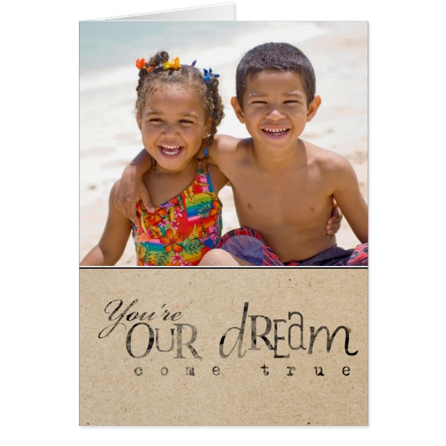 Adoption Day Announcement Photo Greeting Card (Front)