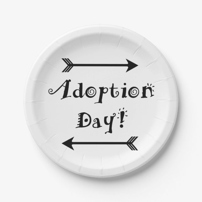 Adoption Day! Foster/adopt Design Paper Plate (Front)