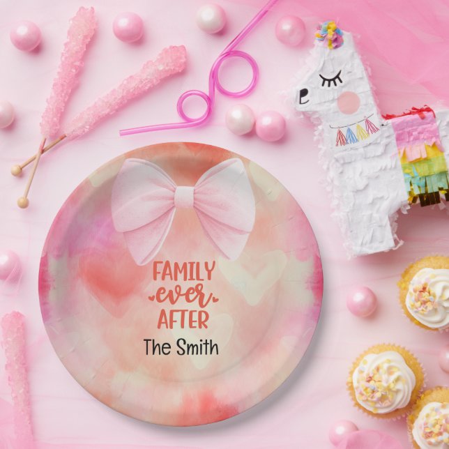 Adoption Foster Child family Ever After Paper Plate (Party)