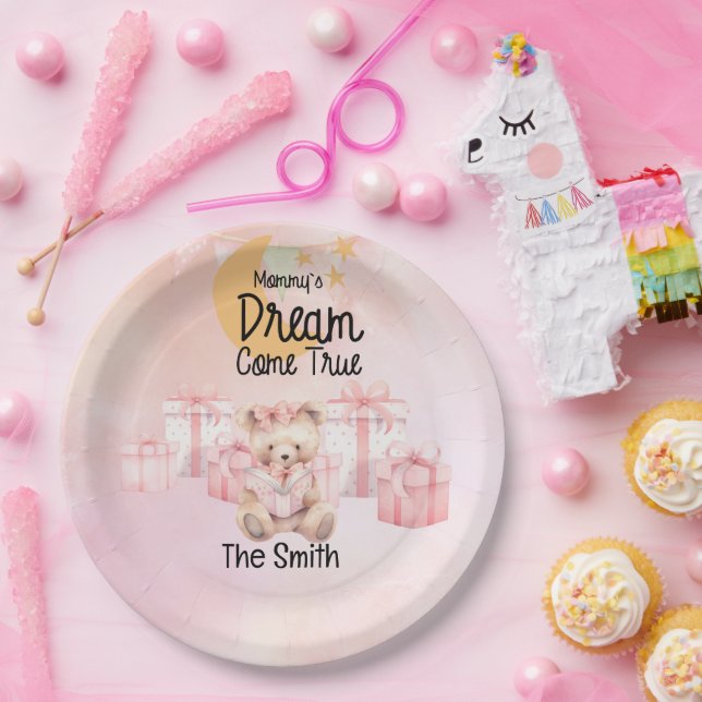 Adoption Foster Child  Girl pink theme party  Paper Plate (Party)