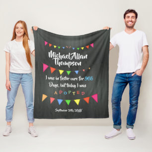 Adoption From Foster Care Custom Fleece Blanket